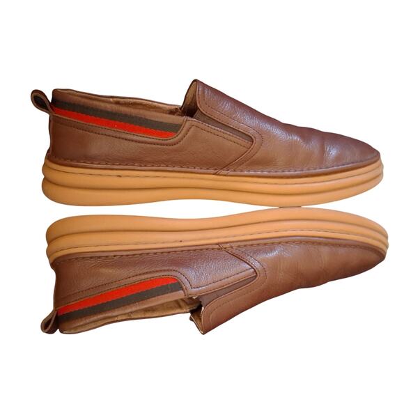 Stacy Adams Chocolate Delmar Plain Toe Slip on Shoes 9M